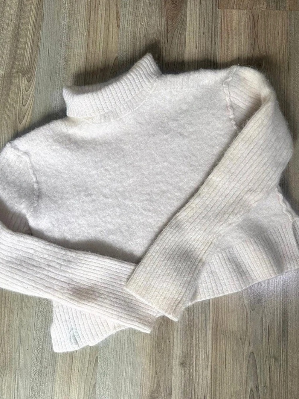 Free People Layer Cake Turtleneck Cropped Sweater White Size Small